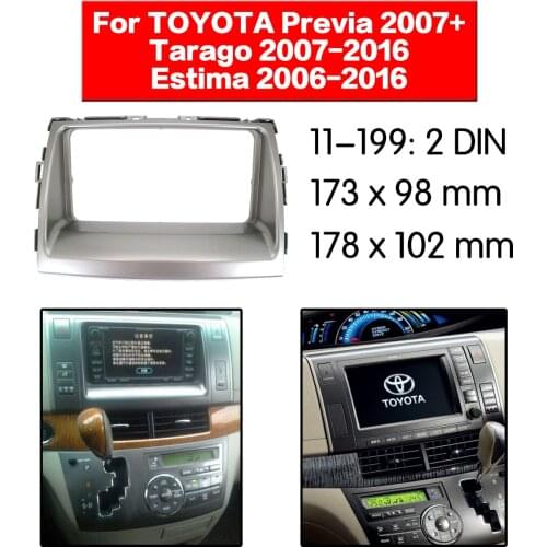 Car Radio frame Audio Fascia For TOYOTA Previa Tarago 2007+ Estima 2006+ Car Stereo Radio Fascia Panel Installation Adapter