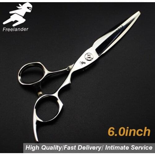 6.0 sale Silver Japanese Hair Scissors Cheap Hairdressing Scissors Thinning Shears Hairdresser Shaver Haircut Model Number Teeth