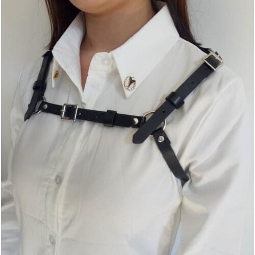New Punk Gothic Harajuku Style Handmade Faux Leather Women Waist Belts Straps Harness Body Bondage Apparel Accessories