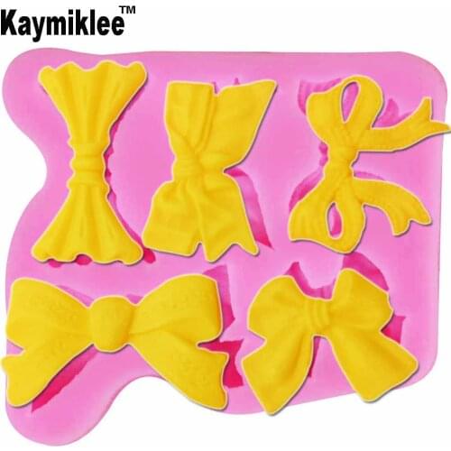 Kaymiklee M869 Bow Tie UV Resin Silicone Mold Fondant Chocolate Candy Gumpaste Lollipop Crystal Epoxy Soft Clay Bake Tools