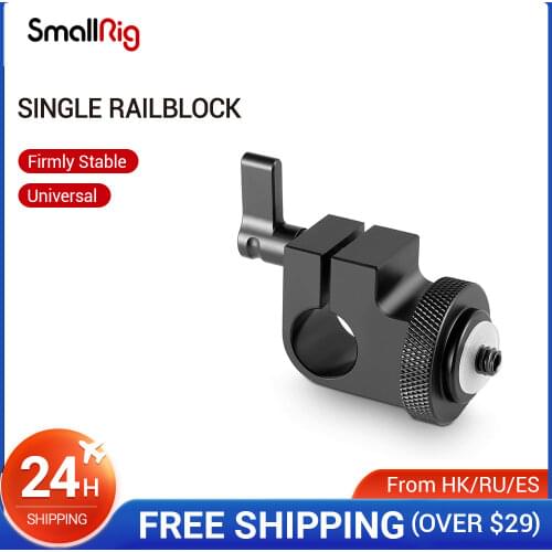 SmallRig Dslr Rig System 15mm Rod Clamp with 1/4 Thread Hole to Attach Camera Microphones/Sound Recorders- 860B