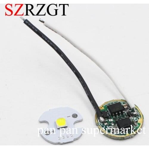 CREE 10W XPL XP-L V5 V6 Led Emitter Light WHITE Diode Chip 16MM Aluminum PCB+Input 16mm 3.7V LED driver