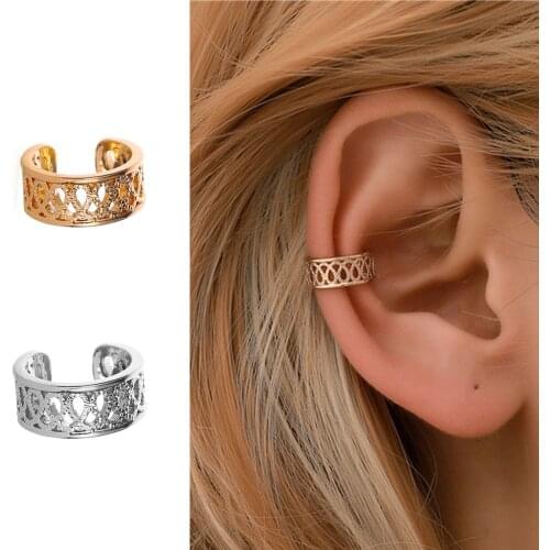 Bohemian Geometry Gold Color Clip Earrings No Piercing Fake Cartilage Ear Clips For Women Men Jewelry Wholesale gifts