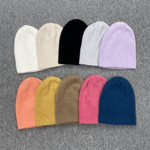 Winter Hat For Women 2021 Casual Fashion Warm Knitted Cashmere Hat Women Ski Skullies Beanies Designer