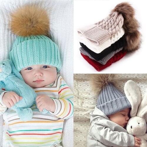 Winter Warm Beanie for Newborn Hat Baby Toddler Kids Boys Girls Knitted Crochet Beanie Winter Warm Hat Cap
