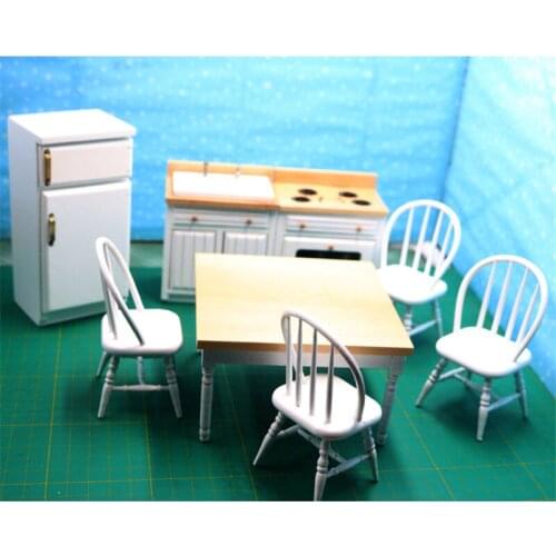 1:12 Dollhouse Miniature table stove kitchen set model Furniture toy for dolls simulation pretend play toys for girls children