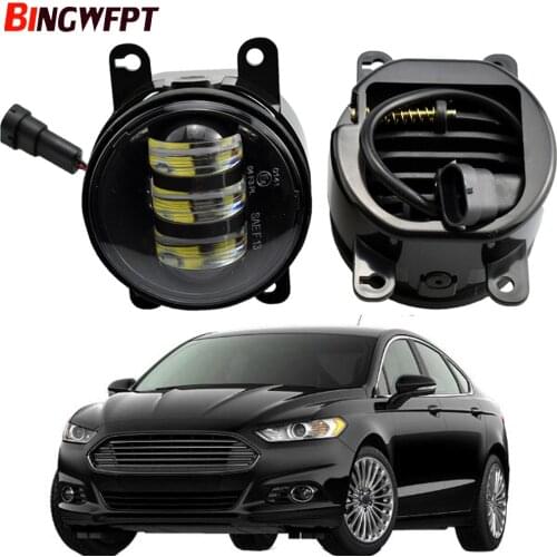 1pair For Ford Fusion Mondeo Car LED Fog Light Angel Eye DRL Daytime Running Lamp H11 12V 2013 2014 2015 2016