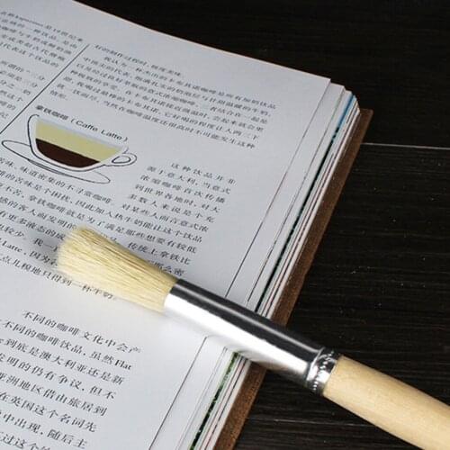 1*coffee Cleaning Brush Bamboo + Artificial Bristle Wood Coffee Grinder Cleaning Brush Wood Dusting Espresso Brush Coffee Tool