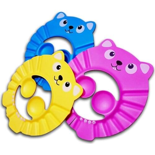 1pcs Kids Bath Visor Hat Adjustable Baby Shower Cap Protect Shampoo Hair Wash Shield for Children Infant Waterproof Cap