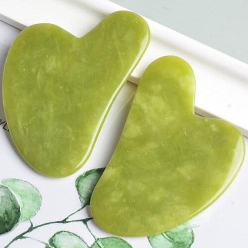 1pc Natural Jade Stone Guasha Board Massage Tool SPA Therapy Guasha Massager Antistress Body Care Scraping Board
