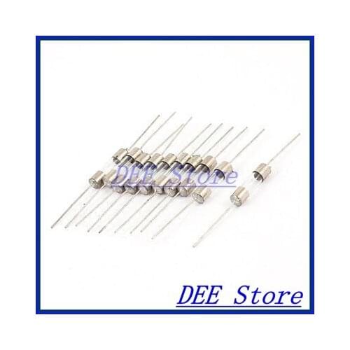 10 Pcs 5mm x 20mm Axial Leads Fast Acting Glass Fuses Tube 15Amp 250V