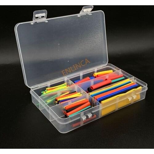 164pcs/Box Set Polyolefin Heat Shrink Tube Shrinkable Wire Cable Insulated Sleeving Tubing Electronic Parts