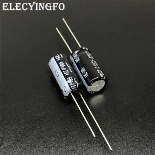 10Pcs/100pcs 680uF 25V680uf NICHICON HE Series 10x20mm Extremely Low Impedance 25V680uF Aluminum Electrolytic Capacitor