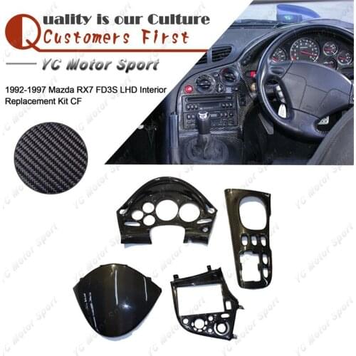 Car Accessories Carbon Fiber Interior Replacement Kit 4pcs Fit For 1992-1997 RX7 FD3S LHD Interior Replacement Kit