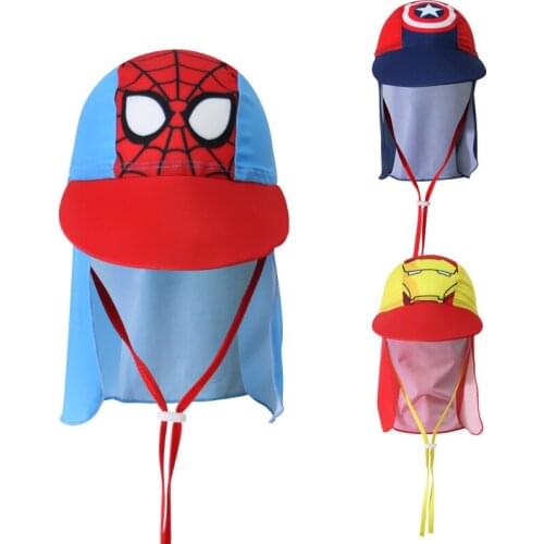 Baby Summer Sun Hat Children Outdoor Neck Ear Cover Anti UV Protection Beach Caps Kids Boy Girl Swimming Flap Caps for 2-5 Years