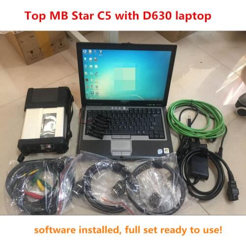 MB Star C5 Diagnostic tool SD Connect C5 used Laptop D630 320G Software HDD 2020.12V with HHT for MB Star C5 Car Truck repair