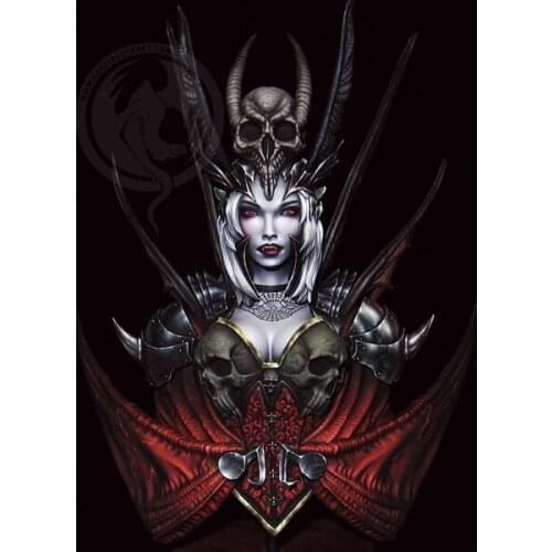 DIY 1/10 Science Fiction Vampire Princess BUST Resin Figure Model Kit Character Model X117