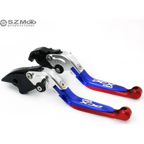 For HONDA PCX150 PCX 150 2013-2018 2014 2015 Folding Retro Brake Clutch Levers Adjustable Motorcycle Accessories With Logo