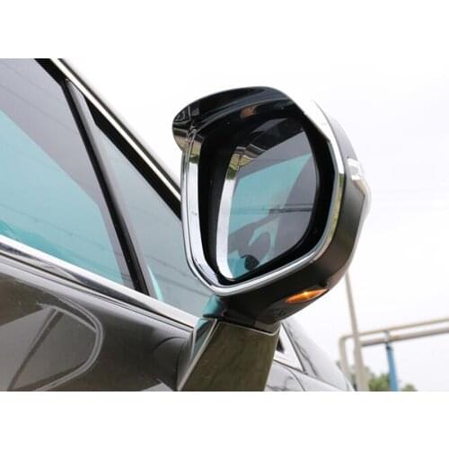 For Peugeot 3008 2013-2016 Car Rear View Mirror Eyebrow Eyelid Rain Guard Sequins Car-Covers Styling Trim Chrome ABS