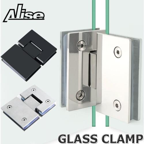 90/180° SUS304 Bilateral Clip Home Easy Install Glass Clamp Practical Durable Cabinet Door Hinge Bathroom Furniture Cupboard