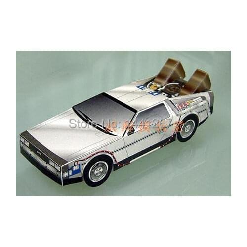 Movie Back To the Future Dr Barlett Car Paper Models Classic 3D Paper Crafts Models Toys For Children