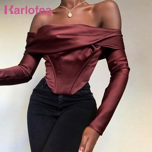 Karlofea Satin Blouses