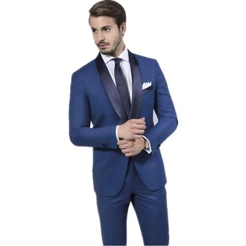 Mens suits Custom Made Blue Groom Suit Men Slim Fit Tuxedos Wedding Suits Business Suits costume homme luxe terno masculino