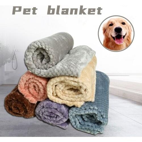 Soft and Fluffy High-quality Pineapple Lattice Plush Mattress Solid Color Pet Mat Warm and Comfortable Blanket for Cats and Dogs