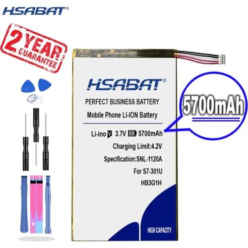 HSABAT 0 Cycle 5700mAh Battery for Huawei MediaPad 7 Lite HB3G1H HB3G1 s7-301u T-Mobile Springboard 301w 302 303(7 inch) 701 931