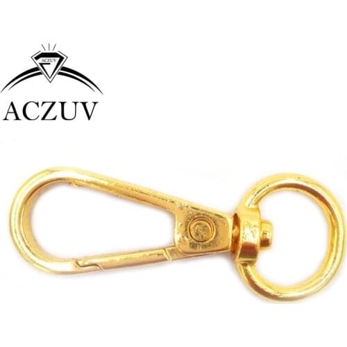 Gold Plated 100pcs 40mm 48mm Swivel Lobster Clasps Snap Hooks Plate Buckles for Keychains Purse Chain DIY Findings BBSC004