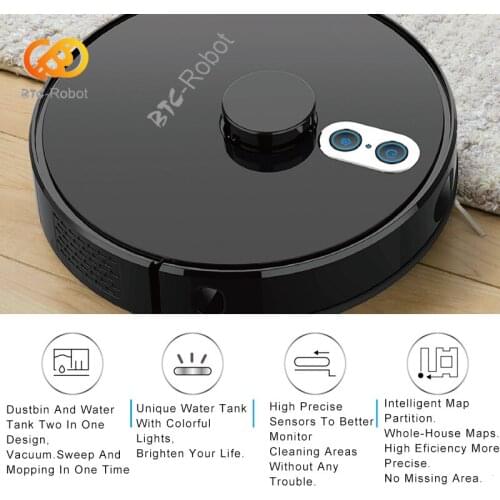 Robot Vacuum Cleaner Wet Dry Smart Home Mopping Sweeping Dust Sterilize APP WIFI 2021 Laser Vacuum Cleaner Mapping