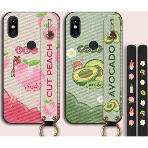 Summer Fruit Silicone Case For XiaoMi Mi Mix 2 2S 3 Mix2 Wrist Strap Holder Back Cover For Xiaomi Mi Max 2 3 Pro