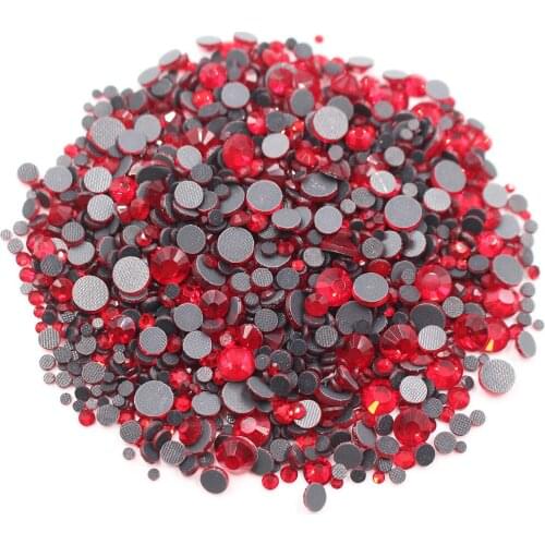 2500pcs Saim Mix Size Hotfix Rhinestones Shiny Bling Bling Crystals Strass Flatback 3D DIY Glue Iron On Rhinestones For Clothes