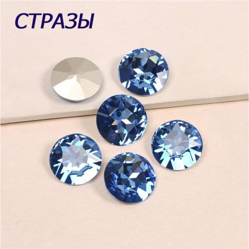 Light Sapphire Crystal Rhinestones For Clothes Diy Jewelry Sew On Beads Glass Decorative Rhinestones With Claw