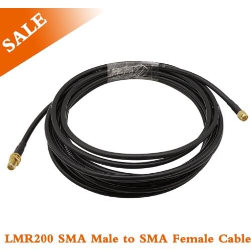1-15M LMR200 Cable SMA Male to SMA Female RF Coaxial Pigtail Antenna Extension Cables SMA Plug to SMA Jack Bulkhead Connectors
