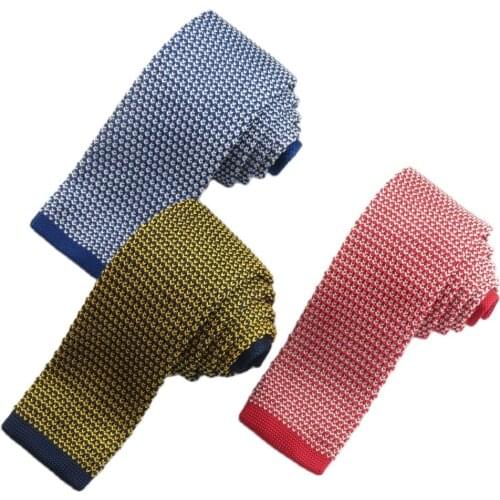 Striped Knitted Ties For Men Navy Blue Neck Tie Slim Mens Tie For Wedding Party Suit Shirt Dress Accessories Cravates Gravata