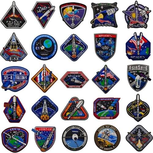 Embroidered CRS Space Station Armband Army Hook and Loop Logo for Pasting Clothes Backpack Hat Jeans Patch Accessories