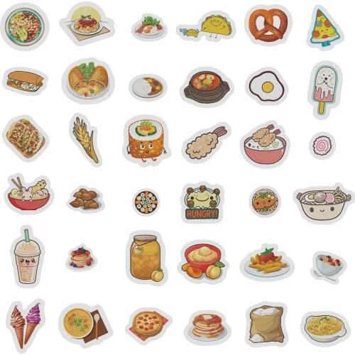 Japanese paper hand account sticker package, food, account book, diary, DIY decorative stickers, 40PCS diary stickers 7