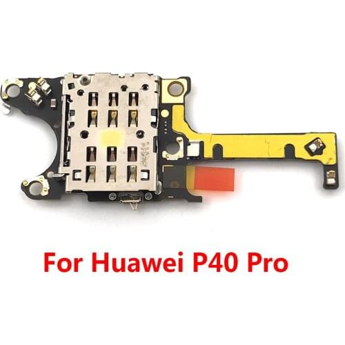 10Pcs/Lot, SIM Card Reader Holder Connector Slot Flex Cable With Mic Microphone Flex Cable Ribbon For Huawei P40 Pro