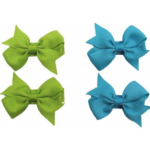 10pcs/lot Candy Color Grosgrain Ribbon Handmade Dovetail Bowknot Baby Girl Bangs Hairpins DIY Toddler Headwear Photography Props