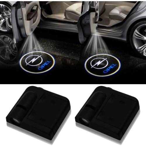 2pcs Car Styling Wireless LED Car Door Welcome Logo Light Laser Projector Ghost Lamp for Opel Astra H G J Insignia Auto Parts