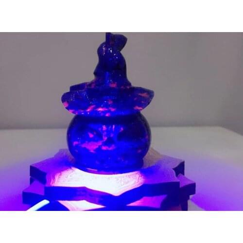 210g + natural Flame Stone Crystal carved pumpkin skull Halloween Crystal 1PC