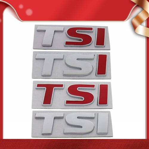 3D Premium Big TSI for Twincharger Stratified Injection car Hood Fender trunk Rear Bonnet Nameplate Decal Emblem Badge Sticker