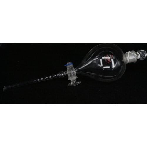 500ml Lab Glass Dropping Funnel Ball Shape With Glass Stopcock Metering Tool