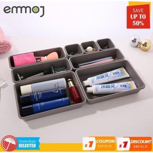 8pcs Household Kitchen Bathroom Drawer Closet Desk Box Organizer Dressing Table Jewelry Small Objects Separated Storage Box