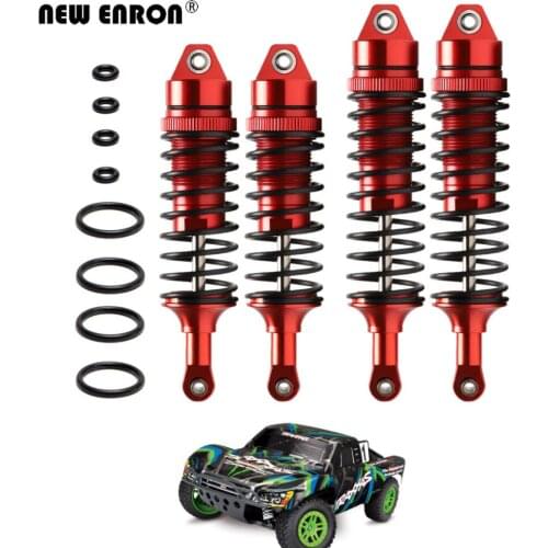 2Pc/4Pc Aluminum Front 72-90mm or Rear 80-105mm Shock Absorber Damper Springs 4mm shafts For 1/10 RC Car Traxxas Slash 4x4 2wd