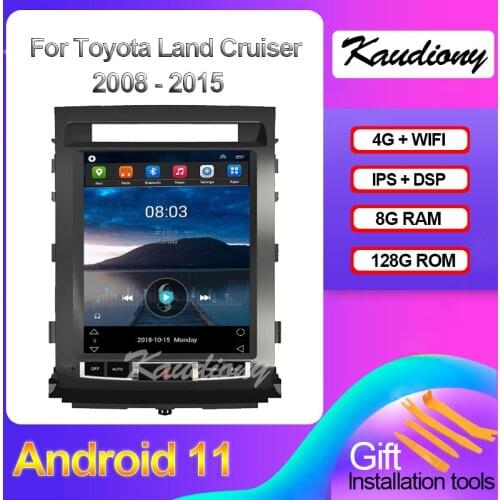 Kaudiony 12.1" Android 10.0 For Toyota Land Cruiser Car DVD Multimedia Player Auto Radio Automotivo GPS Navigation 4G 2008-2015