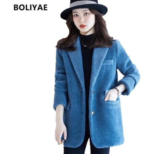 Женские твидовые пальто BOLIYAE China At AliExpress