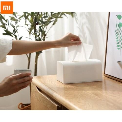 Xiaomi Xiaomi Tissue Box Cover Toilet Paper Box Solid Napkin Holder Case Simple Stylish Tissue Paper Dispenser Home CarOrganizer