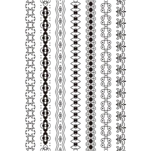 Eno Greeting 7 geometric border stamps for scrapbooking,paper craft stamp